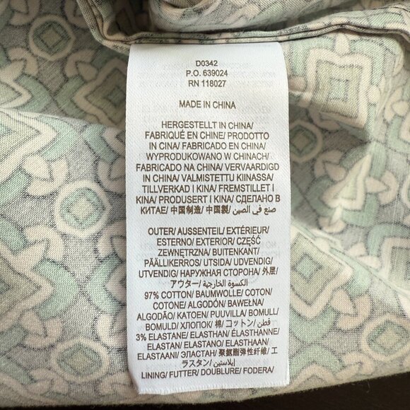 Boden Geometric Pattern Shift Mini Dress Womens 16/18R Green Short Sleeve Preppy - Picture 13 of 14